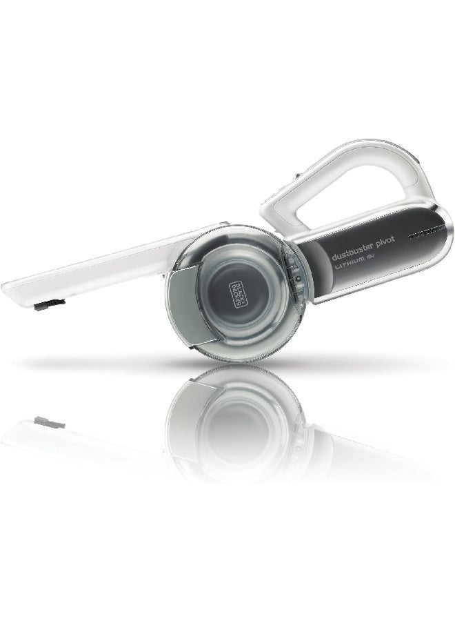 BLACK+DECKER 18V Lightweight and Compact Cordless Dustbuster Pivot Hand Vacuum 29.2 x 15.5 x 17.8 cm 980 W PV1820L-GB White and Grey - Image 3