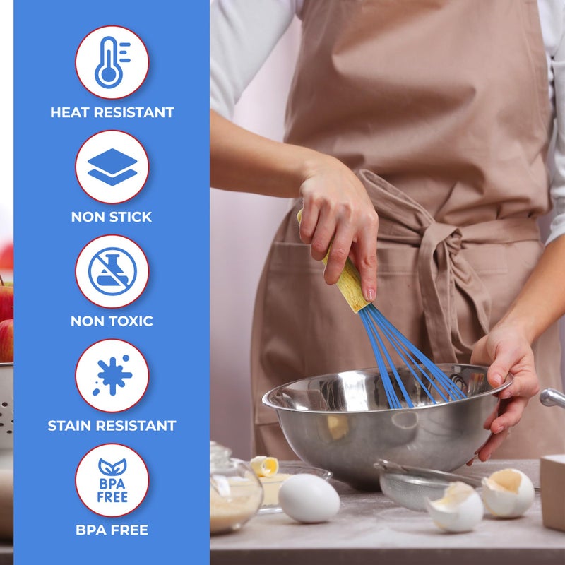 Kaluns 50 PCS Silicone Kitchen Utensils Set Complete Kitchen Set - 800Â°F Heat Resistant Non-Stick Premium Cooking Utensils W Wooden Handles - Can Opener, Masher, Turner, Silicone Spatula Set - Image 5