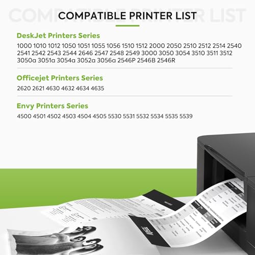 TESEN 61XL ink 61 Black Replacement for HP 61 Black Ink Cartridge HP61 XL Works with HP Envy 5530 4500 4502 5535 Deskjet 2540 2541 3050 3510 1510 OfficeJet 4630 4632 Printer Ink Cartridges (Black 2-Pack) - Image 2