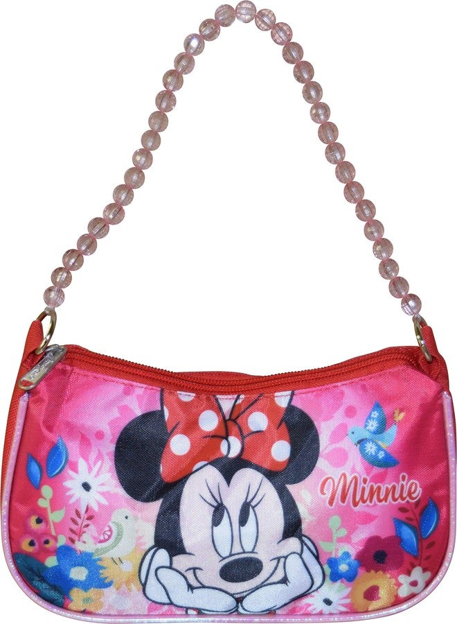 Ruz Disney/Nickelodeon Licensed Little Girl Shoulder Handbag With Beaded Handle (Minnie Mouse 2) - Image 1