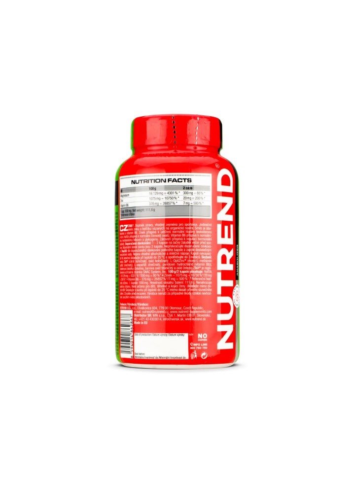 NUTREND Nutrend ZMA 120 Capsules 60 Servings 111g  - Image 3
