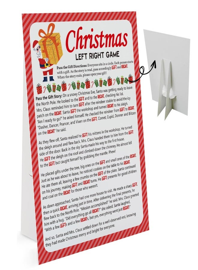 GNATV Christmas Left Right Pass Gift Game, Christmas Santa Story, Family Party Gift Exchange Game - SDLR03 - Image 2