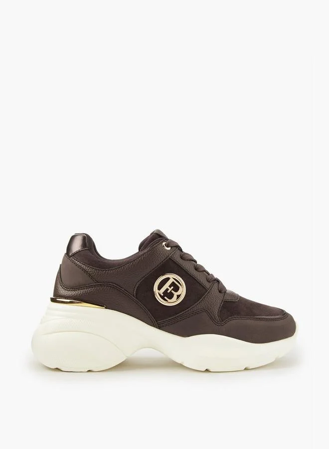 Flora Bella By Shoexpress BROWN Panelled Lace-Up Sneakers for Women | Best Price UAE