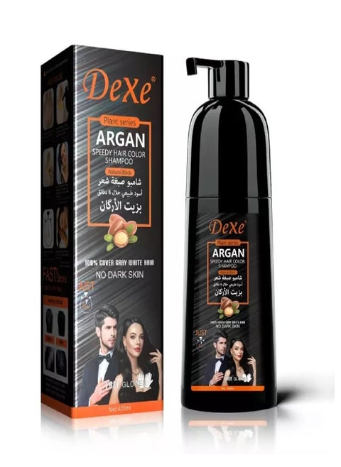 DEXE ARGAN HAIR CLR SHAMPOO BLK 420ML