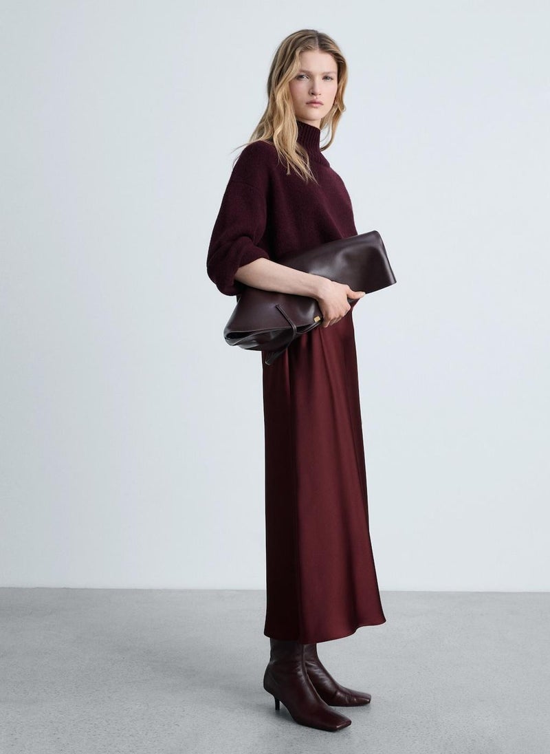 MANGO Midi Satin Skirt  - Image 4
