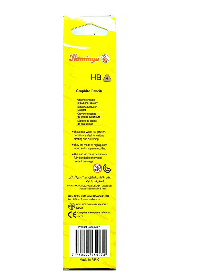 Flamingo 12-Pieces HB Graphite Pencils Sets - Image 2