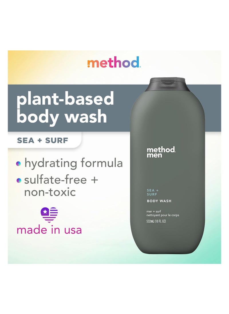 Method - Method Men Body Wash Sea Surf 18 fl oz 532 ml - Image 1