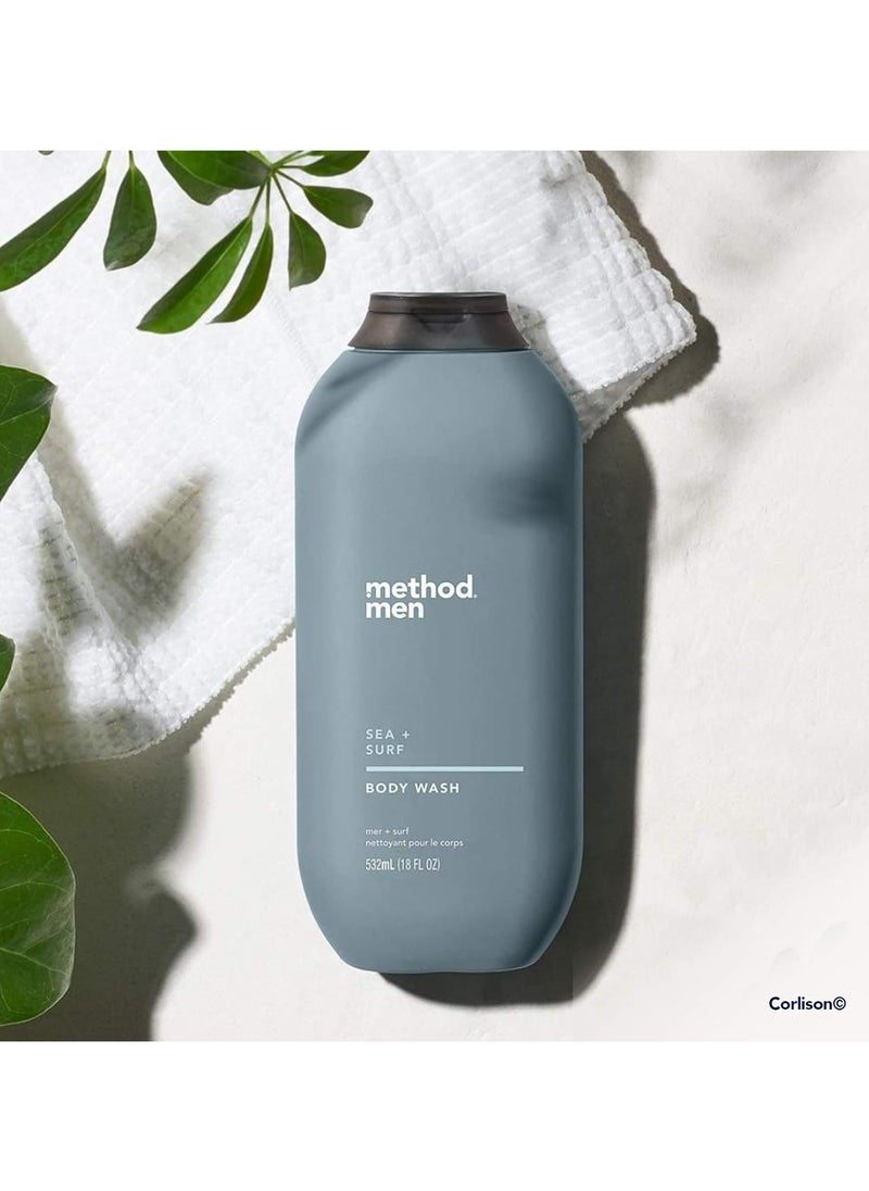 Method - Method Men Body Wash Sea Surf 18 fl oz 532 ml - Image 1
