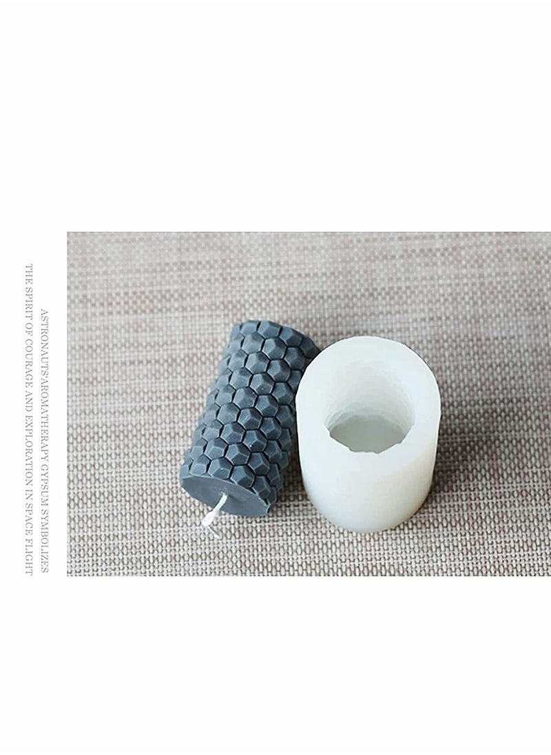 NIBEMINENT - Silicone Cylindrica Honeycomb Membrane Molds, for Handmade Candle Making Soap Scented Wedding Home Dinner DIY Film - Image 1