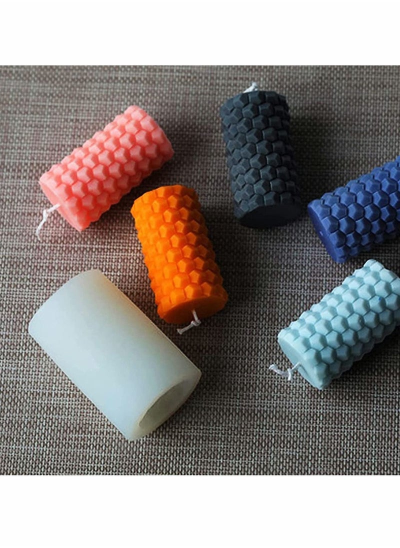NIBEMINENT - Silicone Cylindrica Honeycomb Membrane Molds, for Handmade Candle Making Soap Scented Wedding Home Dinner DIY Film - Image 1