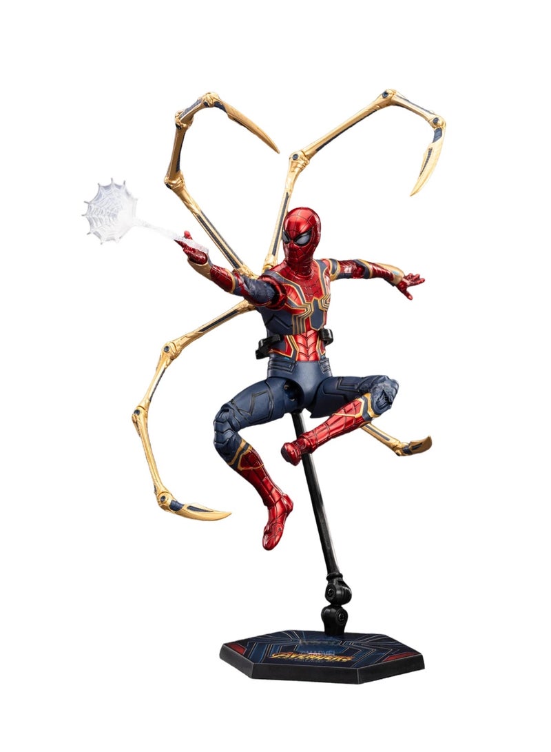 AVENGERS Iron Spider Action Figure Full Set, Avengers Infinity War Spider Man with Mechanical Spider Legs, Stand & Extra Accessories Gift Box - Image 4