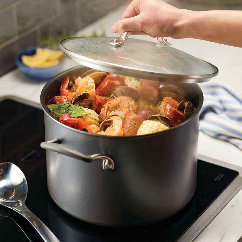 Circulon A1 Series with ScratchDefense Technology Nonstick Induction Stockpot with Lid, 8 Quart, Graphite - Image 2