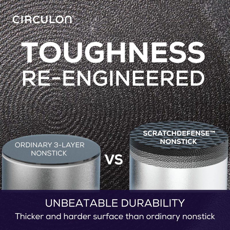 Circulon A1 Series with ScratchDefense Technology Nonstick Induction Stockpot with Lid, 8 Quart, Graphite - Image 5