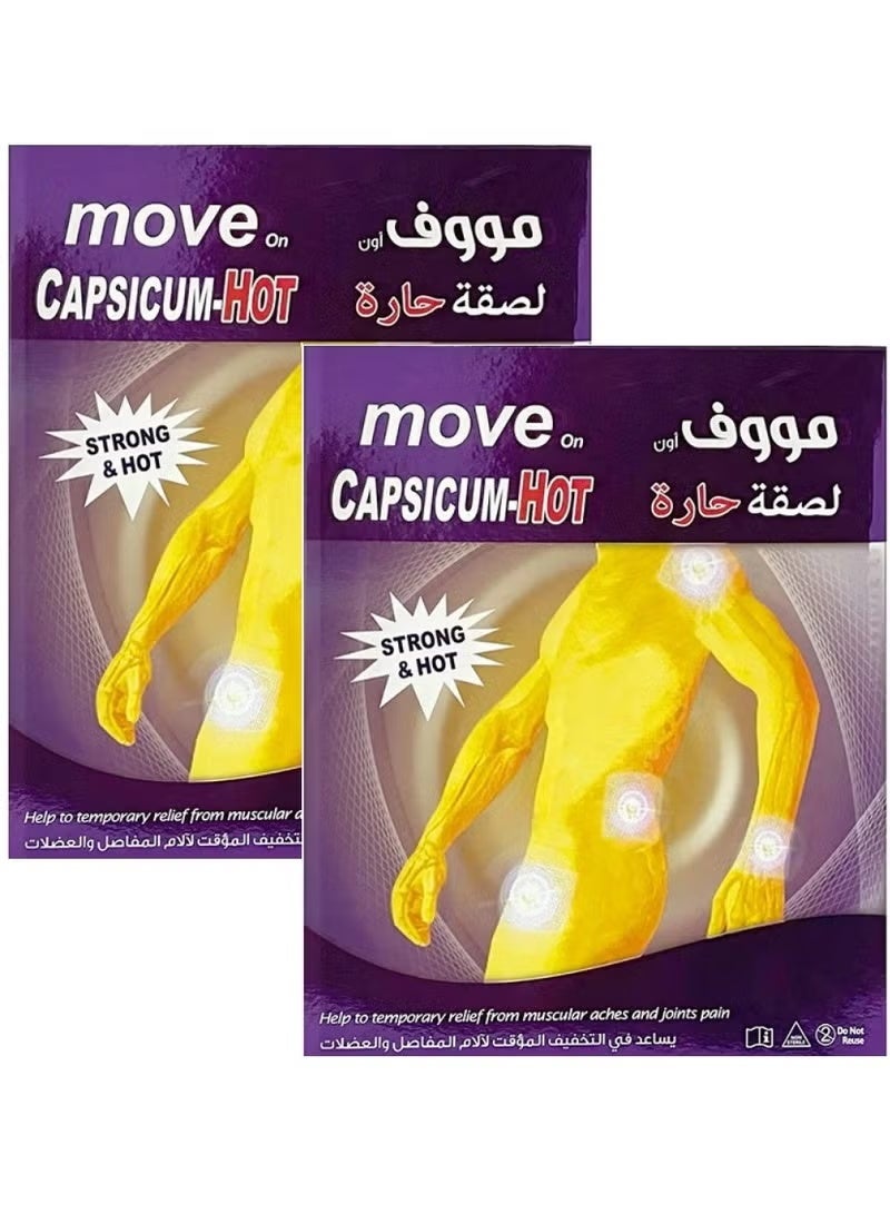 MOVE ON Two hot plasters for relieving joint and muscle pain