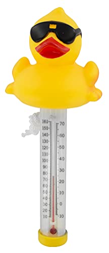 GAME 7000 Derby Duck Spa and Pool Thermometer, Shatter-Resistant Casing Tether Included, Fahrenheit and Celsius, 9-in Height x 3-1/2-in Diameter, Old Version - Image 1