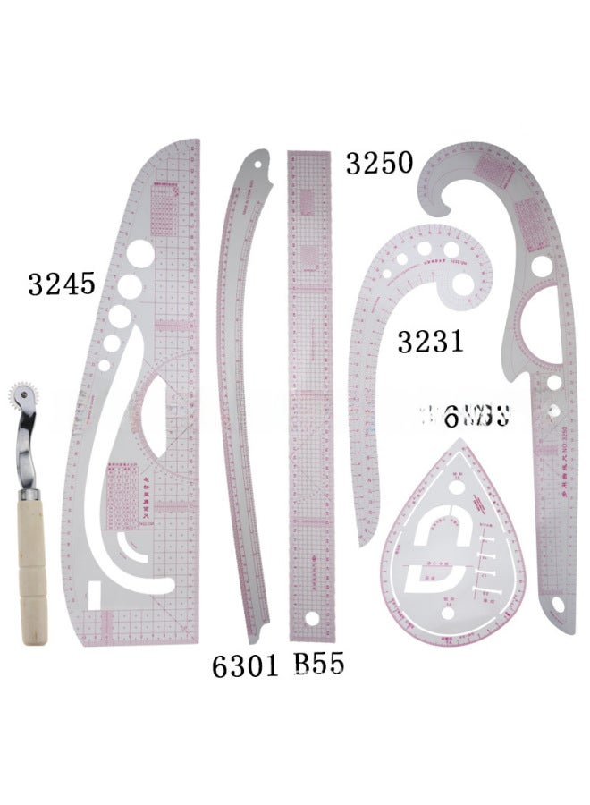 Thumb Clothing Ruler Cutting Ruler Sleeve Cage Ruler Ruler Curve Ruler Button Arc Ruler Set - Image 4