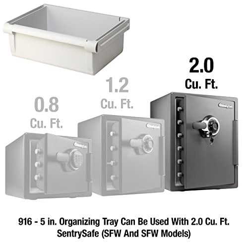 SentrySafe White Drawer Accessory for SFW205 Fire Safes, Adjustable Organizer for Valuables, 916 - Image 4