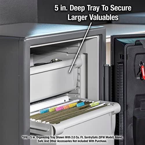 SentrySafe White Drawer Accessory for SFW205 Fire Safes, Adjustable Organizer for Valuables, 916 - Image 2
