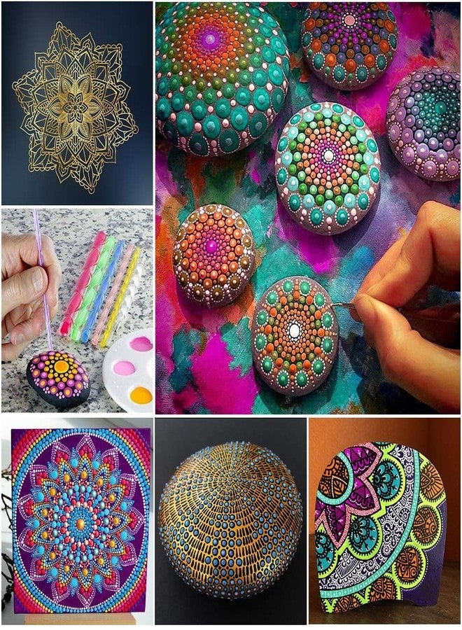 53 Arts 45 Pcs Mandala Dotting Tools Set for Rock Painting, Mandala Art Kit, Dot Painting Tools for Coloring, Drafting, Nail Art and DIY Craft - Image 4