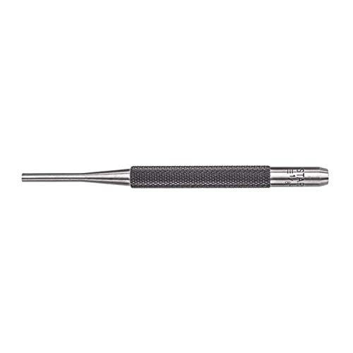Starrett Drive Pin Punch with Knurled Grip for Driving Pins Into or Out of a Workpiece - Hardened and Tempered Steel, 4" Length, 1/8" Punch Diameter - 565C - Image 1