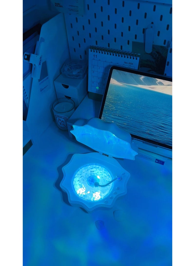 Shell Lamp Speaker Z6 – 3-in-1 Bluetooth Speaker with LED Night Light & Ambient Design, Portable Wireless Music Lamp  - Image 2