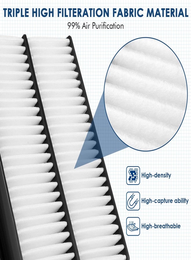 KURIMUP CA12051 Replacement Engine Air Filter, Efficient Filtration Offers 99% Air Purification, Fit for Honda Civic L4 2.0L (2016-2022), Naturally Aspirated Only. - Image 2