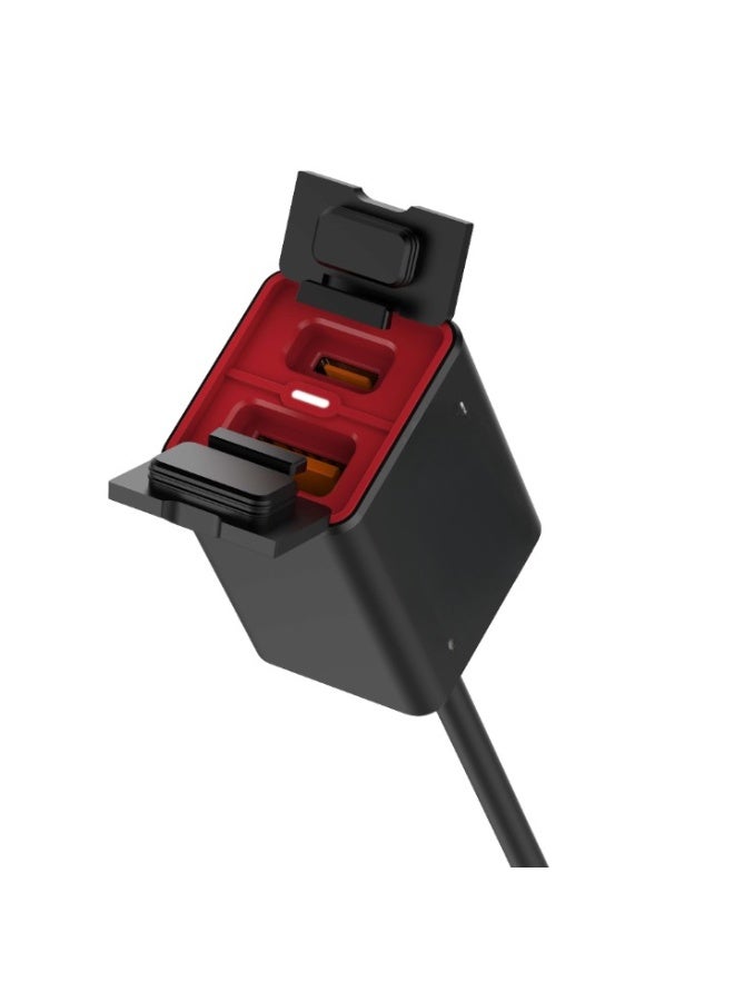 ريبنيو منفذ شحن USB للدراجات النارية 30 وات USB-A 30 وات USB-C شحن سريع سلكي يستمد الطاقة من البطارية، شاحن سيارة للدراجات النارية، تصميم مقاوم للماء - Image 2