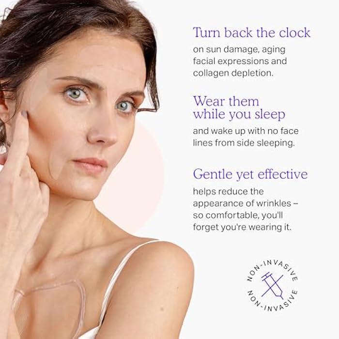 BLUMBODY Face, Forehead Wrinkle Patches - Anti Wrinkle Facial Patches to Smooth Eye, Mouth, Forehead Wrinkles - Non-Silicone Face Tape for Fine Wrinkles between Eyes, Face - Patches (30 day supply) - Image 3