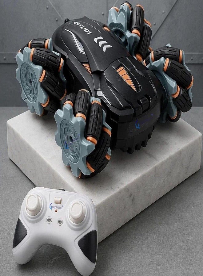 GRAPHENE 4X4 Remote Control Drift Stunt Car 4WD Racing Fall Resistant RC Car 360° Rotating Dual Sided Climbing High-Speed Tumbling Cross-Country Battle Off Road Rechargeable Adults Boy Girl - Image 1