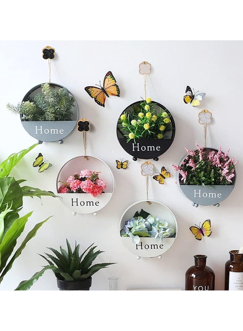 SYOSI Decorative Wall Hooks, SYOSI Bathroom Towel Hanger, Vanity Dresser Drawer Knobs, Kitchen Cabinet Pulls, Gold Hooks for Hanging Bags and Keys 8Pcs Four-Leaf Clover Shape ( Black Turquoise)  - Image 5