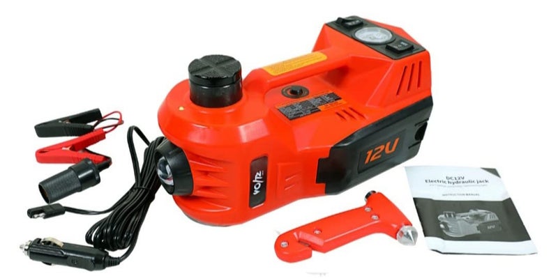 VOLTZ TY155HJ 5T Electric Hydraulic Jack with Inflation, 5 Ton Hydraulic 12V Car Floor Jack 2 in 1 with Built-in Tire Inflator Pump & LED Light - Image 2