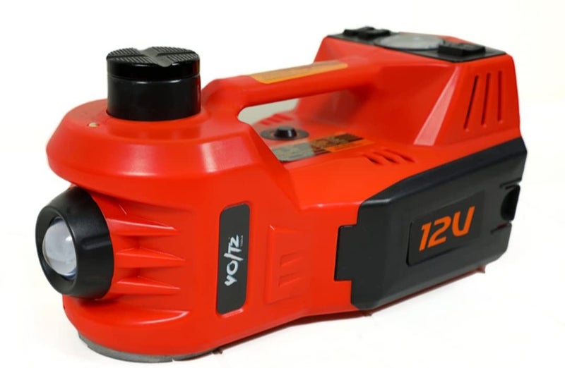 VOLTZ TY155HJ 5T Electric Hydraulic Jack with Inflation, 5 Ton Hydraulic 12V Car Floor Jack 2 in 1 with Built-in Tire Inflator Pump & LED Light - Image 1