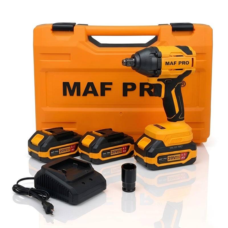 MAF PRO CIWLI3502 Cordless Impact Wrench 350Nm, 20V Brushless Li-Ion, 1/2 Inch Drive, Variable Speed, for Car Tyre Removal, Wheel Nut and Bolt Tightening, Automotive and Garage Use - Image 4
