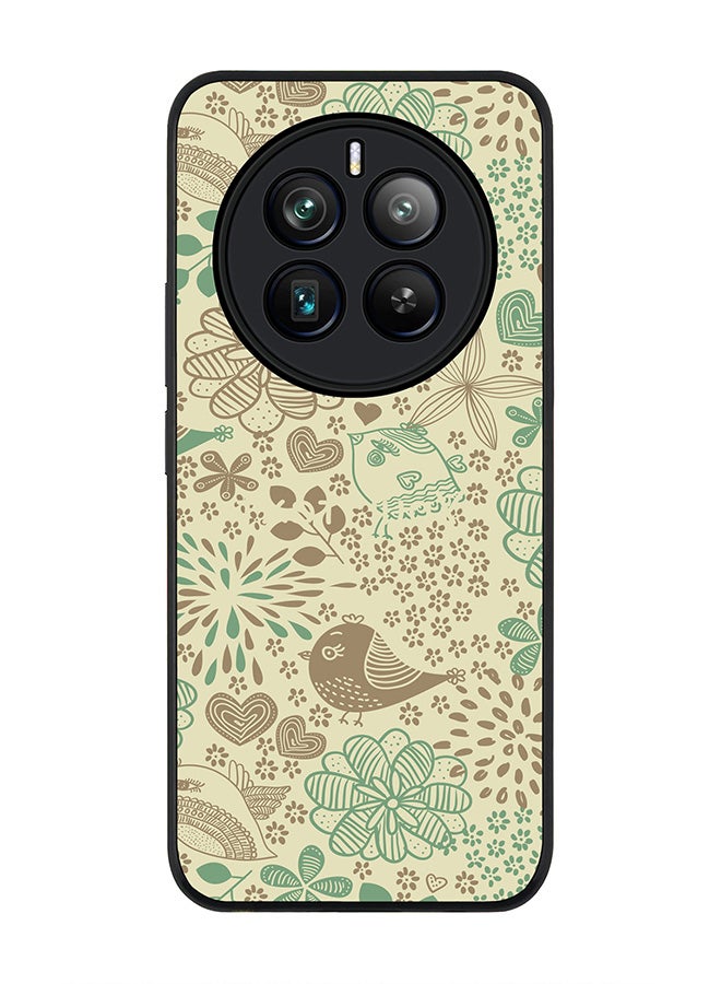 Stylizedd Rugged Black edge case for Realme 12 Pro / Realme 12 Pro Plus 5G, Slim fit Soft Case Flexible TPU Gel Thin Cover -  Cozy Garden - Image 1