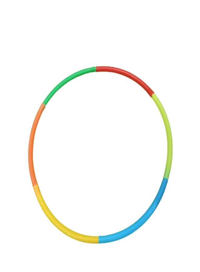 Fitfix® Adjustable Designer Sports Plastic Toy Hoop for Kids, Girls & Women - Multicolour, 6 Interlockable Pieces, Adjustable 28 Inch (70 cm), Pack of 2 Hoola Hoop Rings - Image 2