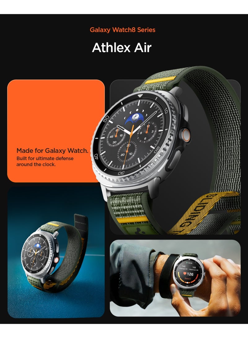 Spigen Athlex Air for Galaxy Watch 8 Band compatible with Samsung Galaxy Watch 8 Classic 46mm, Galaxy Watch8 44/40mm Adjustable Loop Band Strap - Active Green - Image 2