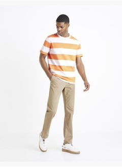 Celio Celio Casual Straight Pants - Beige  - Image 1