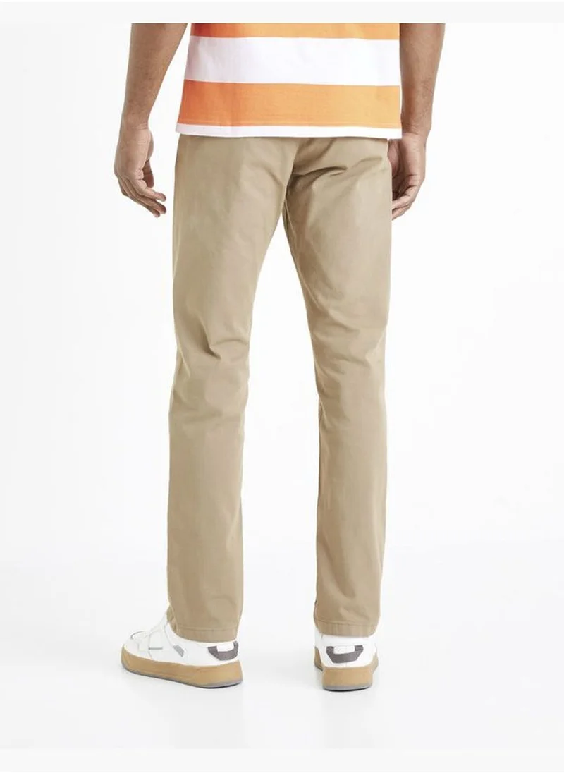 Celio Celio Casual Straight Pants - Beige
