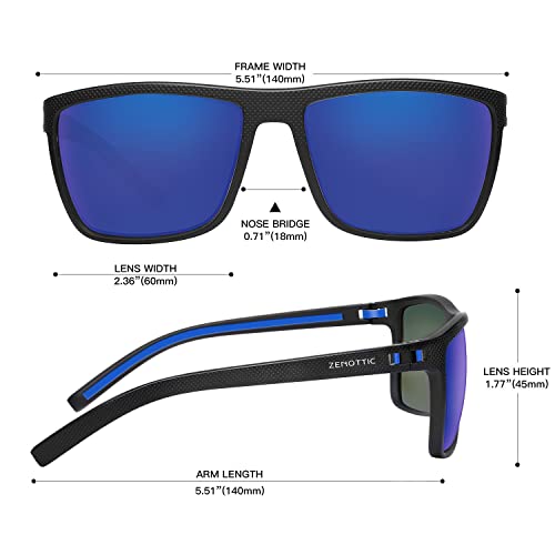 ZENOTTIC Polarized Sunglasses for Men Lightweight TR90 Frame UV400 Protection Square Sun Glasses - Image 3