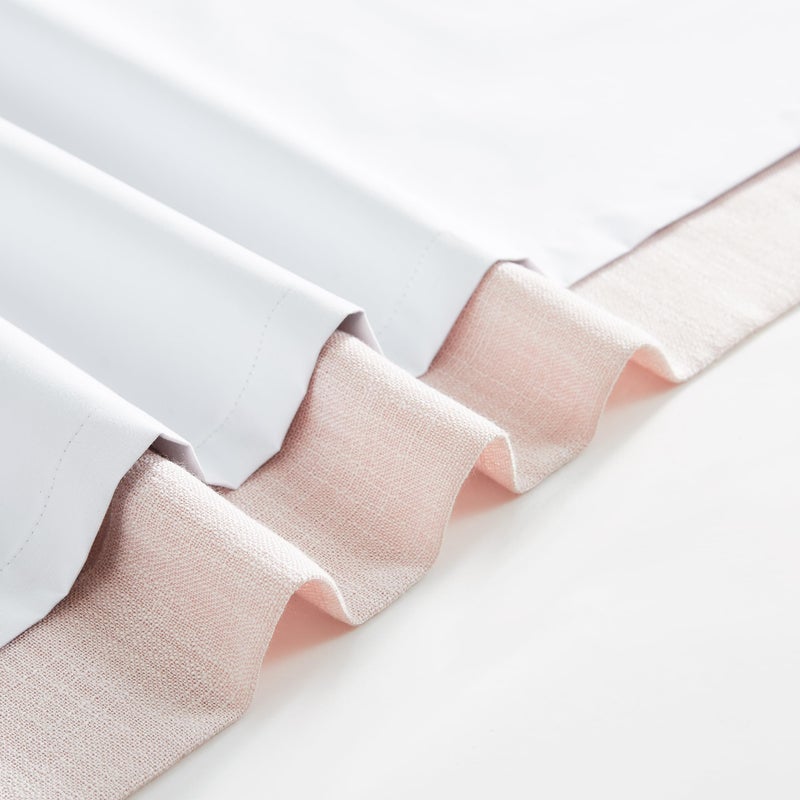 WEST LAKE Pink Bailey Pinch Pleat Full Blackout Curtains 102 Inches with Liners,Modern Textured Drapes for Girls Room,Extra Long Modern Window Treatment with Back Tabs Bedroom Living Room,40"Wx102"Lx2 - Image 4