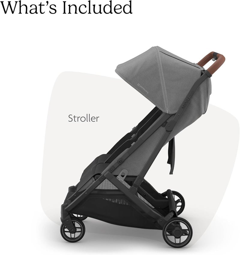 UPPAbaby عربة أطفال UPPAbaby Minu Duo مزدوجة بجانب بعضها - تصميم خفيف الوزن ومضغوط للسفر - قابلة للطي بسهولة - من الولادة حتى مرحلة الطفولة - رمادي - Image 2