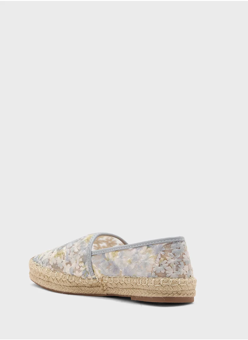 ELLA Floral Mesh Espadrille