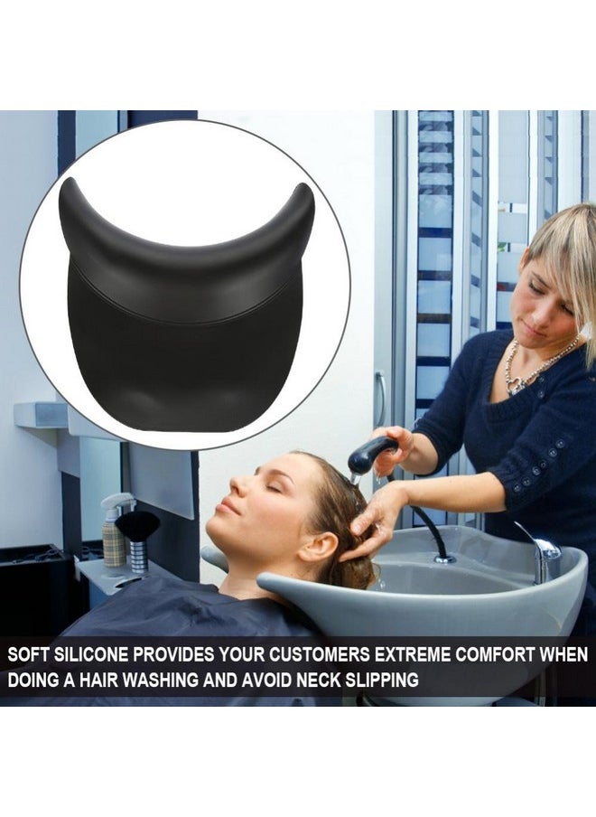 Semme Soft Silicone Shampoo Bowl Neck Rest,Neck Rest For Sink Hair Washing,Silicone Shampoo Neck Head Rest Cushion, Soft Hairdressing Backwash Bowl Hair Washing Sink  - Image 2