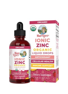 MaryRuth Organics Ionic Zinc Organic Liquid Drops Strawberry lemon 4 fl oz 120 ml  - Image 1