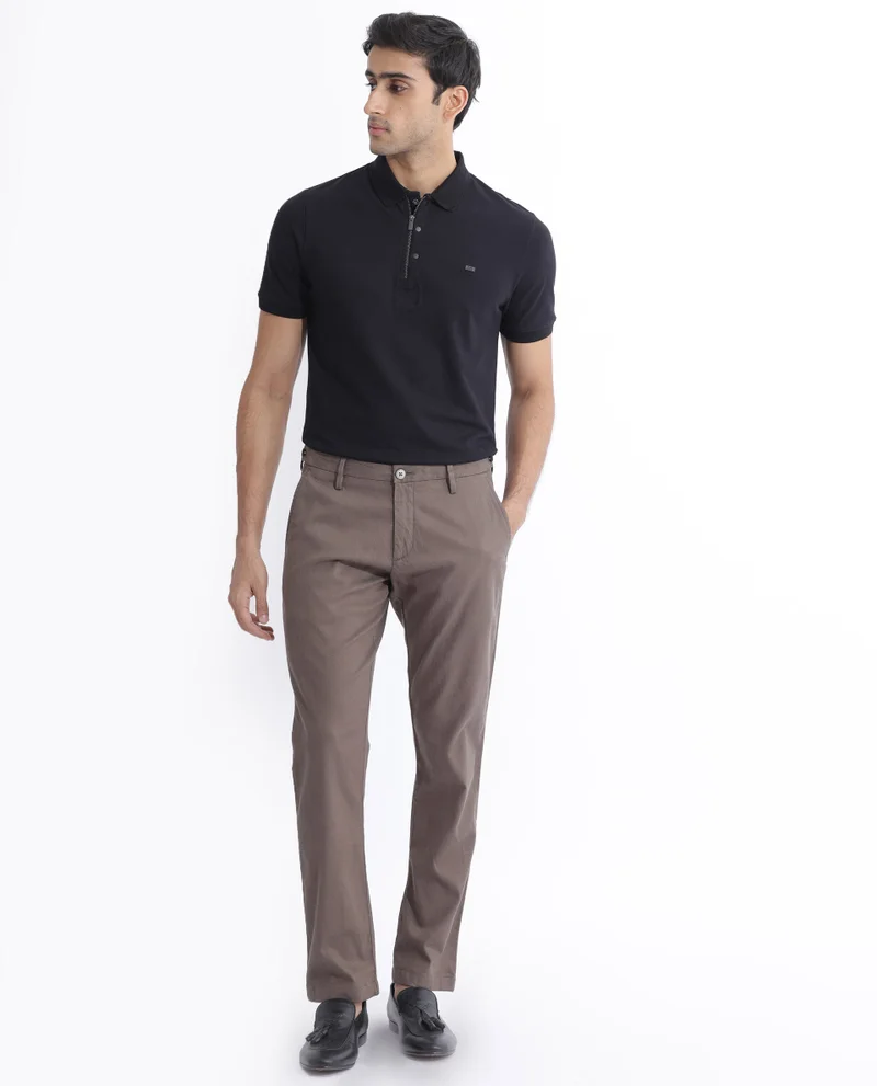Rare Rabbit Men's Flat Knit Zipper And Snap Button Polo