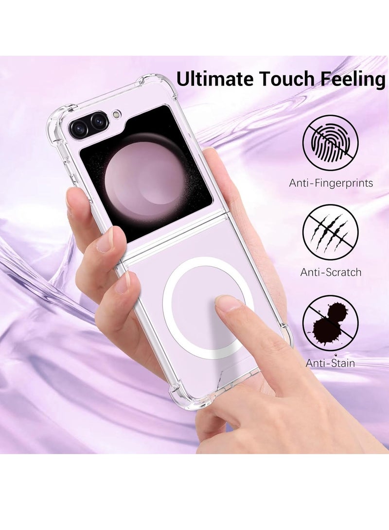 ELTRAZONE Z Flip 5 Magnetic Case Compatible with Mag-safe Accessories – Wireless Charging Compatible, Shockproof Protective Cover for Samsung Galaxy Z Flip 5 5G (2023) – Screen & Camera Protection - Image 4