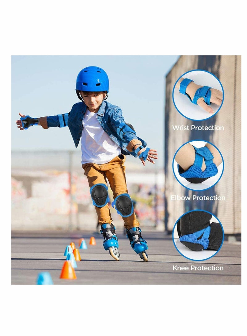 Excefore Kids Knee Pad Elbow Wrist Pads Guards Protective Gear Set for Roller Skates Cycling Bike Skateboard Inline Skatings Scooter Riding Sports, Suitable for Multiple Sports Outdoor Activities - Image 2
