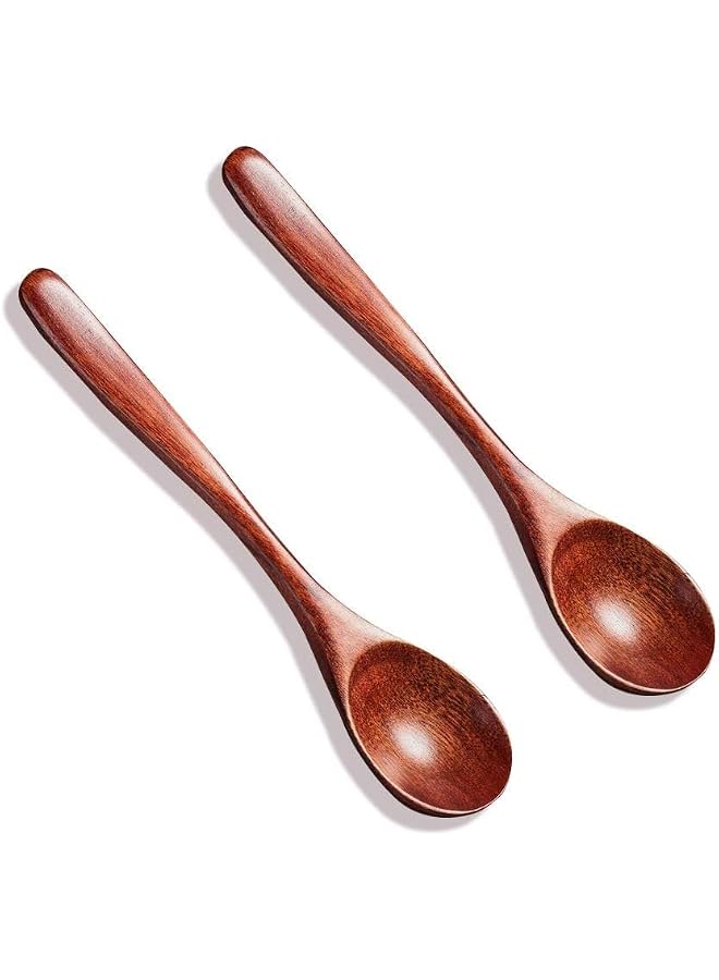 S-TOP Wooden Chopsticks Spoon Set Korean Dinnerware Reusable Long Handle Spoons Chopsticks for Home Kitchen Restaurant (4 Sets) - Image 3