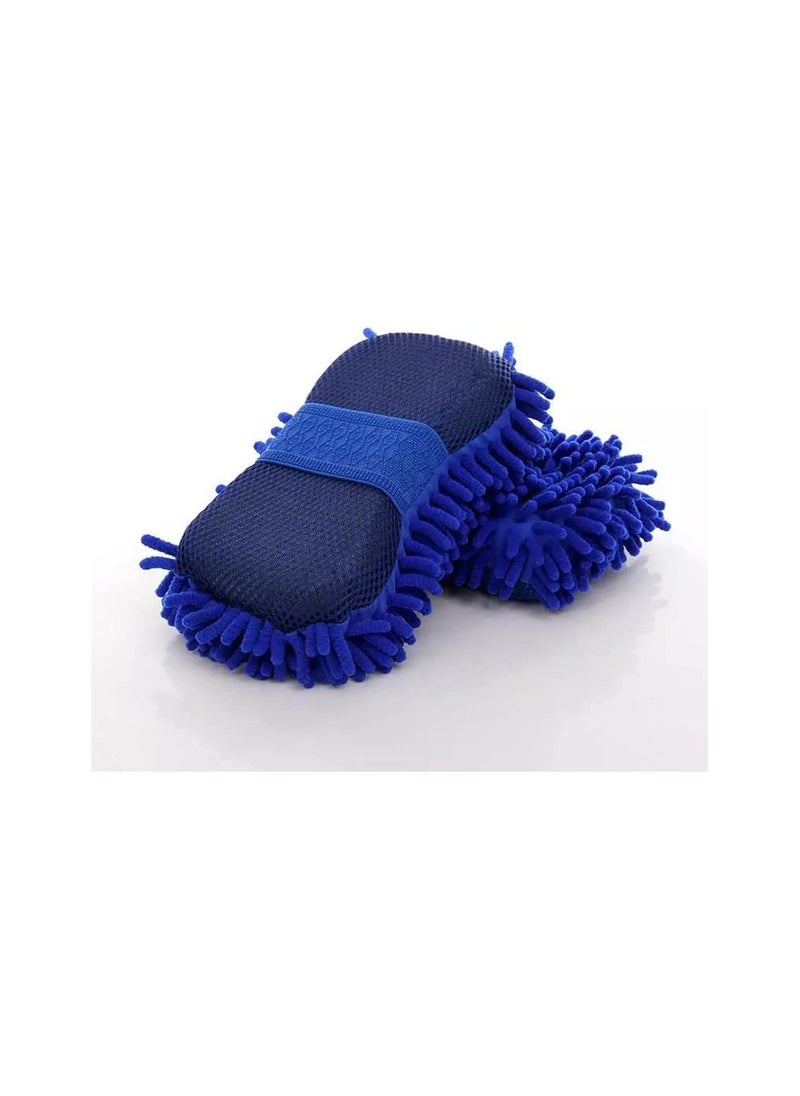 Coralblue Car Towel Microfiber Cleaning Cloth - 3 Towel with Washing Sponge- Multipurpose  Towel for Washing Drying Dusting  - Image 5