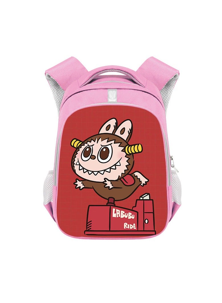 لابوبو حقيبة ظهر لابوبو للطلاب، بسعة كبيرة، عالية الجودة، مصنوعة من البوليستر المقاوم للتآكل، مقاس 36*26*13 سم. - Image 1